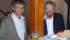 Hier die beiden Gemeindevorstandsmitglieder Anton Sprenger und Peter Klymjuk bei einem gemütlichen Bierchen!