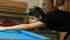 Tobias zeigt schon gutes Billard.