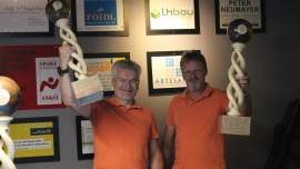 Sieger der Amateurleague Team "De Loferer Reimbeideln"  (Wolfgang Weissbacher & Richard Hinterseer)