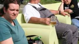 Geburtstagskind Steve schaute mit seiner Frau Ruth auf ein Bierchen bei uns vorbei.