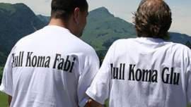 Null Koma Fabi und Null Koma Glu - sie lieferten mit dem Sieg über Rattacher und Sommeregger die Sensation des Turniers!