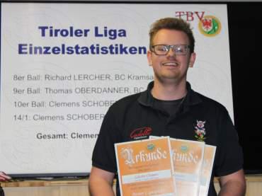 Prämierung zum besten Spieler in der Tiroler Liga 2017/18