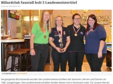 3 Titel bei Landesmeisterschaften