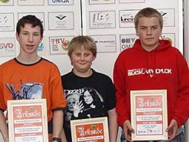 Die besten Jugendspieler der Saison Lukas Baumann (Gesamt / 9er Ball) - David Waltl (14-1), Thomas S
