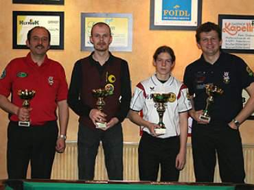 3. KC, 2. Alex Santer, 1. David Lechleitner, 3. Wolfgang Flatscher