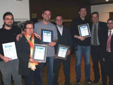 v.l. Johnny, Heidi, Grübler Reini (Fügen), Franz, Alex Ballay (Imst), Schorsch und Barny