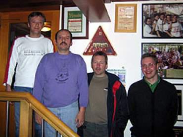 1. Anal Baumann, 2. KC, 3. Rudi Huemer und 4. Hannes Hörl