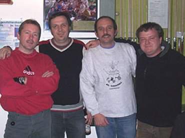 2. Rudi, 1. Schorsch, 3. KC, 4. Zwisch