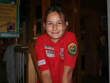 Daniela nach ihrem Anstossass