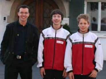 Tutti, Dav und Luggi vor unserem Hotel