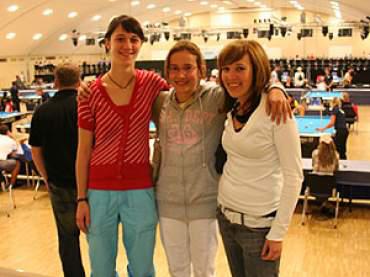 Daniela und Teresa mit Europameisterin und Zimmerkollegin Petra Stadlbauer vom SU Raika Zwettl