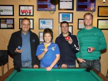 v.l.n.r.: 2. Franz, 1. Mich, 3. Tom, 4. Stefan