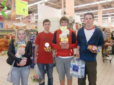 Fleißig Verpflegung eingekauft