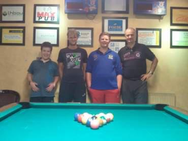 v.l.n.r.: 3. Mich, 4. Wasti, 1. Clemens, 2. Ginal
