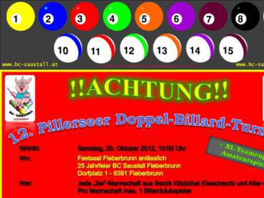Pillerseer Doppel-Billard-Turnier und 25-Jahrfeier