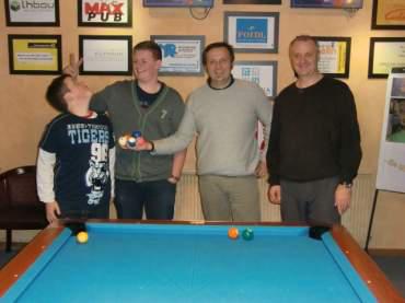 v.l.n.r.: 1. Mich, 4. Clemens, 2. Georg, 3. Ginal