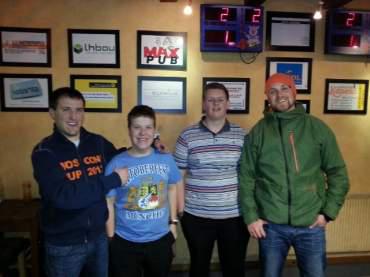 v.l.n.r.: 2. Tom, 1. Mich, 3. Clemens, 4. Stefan