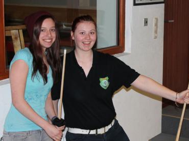 Bestens gelaunt! Lisa und Alina