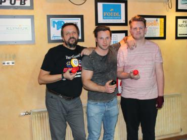 Die Sieger des Snooker-Bewerbs.