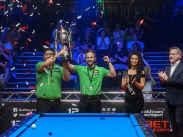 Mario He und Albin Ouschan gewinnen World Cup of Pool Â©JP Parmentier-Matchroom Sport