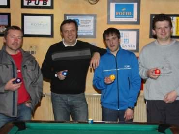 v.l.n.r.: 4. Rudi, 2. Schorsch, 1. Tom, 3. Wof