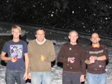 v.l.n.r: 3. Wasti, 1. Schorsch, 4. Chris, 2. KC