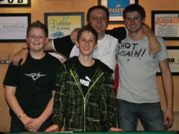 Gesamtwertung v.l.: Clemens (4.), Markus (1.), Schorsch (2.), Mani (3.);