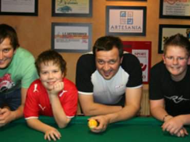 9er Ball v.l.: Flo (2.), Michael (3.), Schorsch (1.), Clemens (3.);