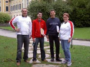 v.l.: Schorsch, Alex (TBV Trainer), Johnny Weitlaner (Sportpsychologe), Heidi;